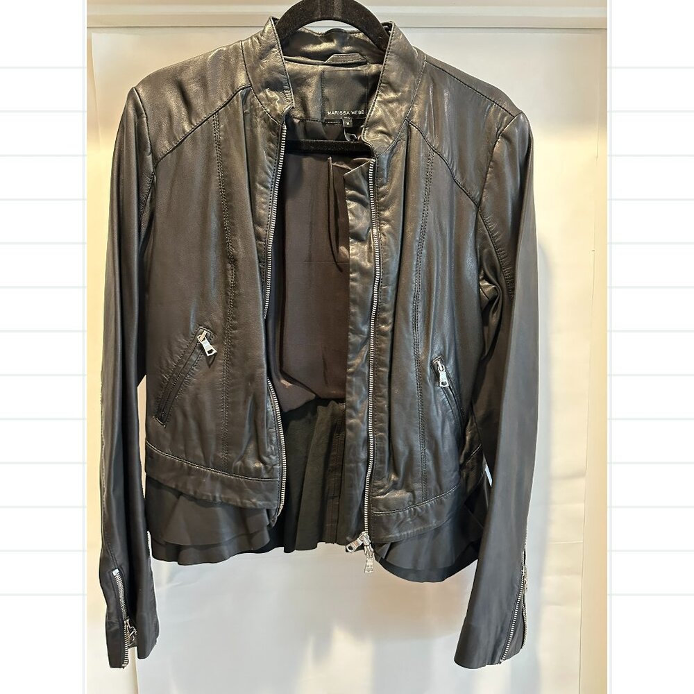 Marissa Webb Lamb Leather Biker Jacket
